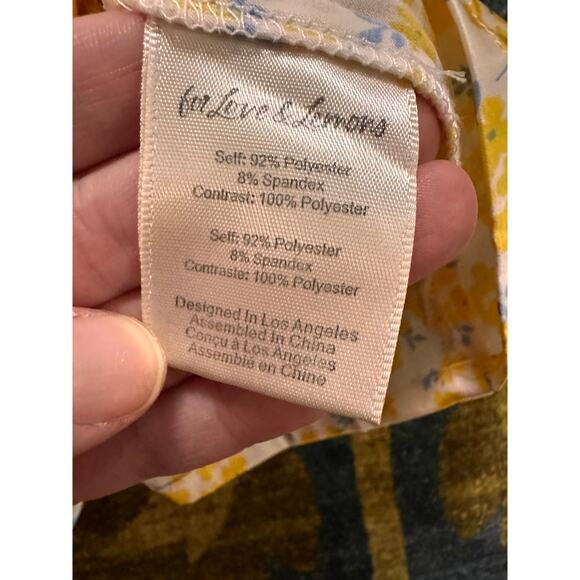 For Love & Lemons Daffodil Satin Floral Lace Mini Dress Size Medium - Picture 9 of 9